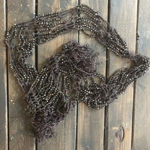 Silver and Dark Gray Scarf Dress